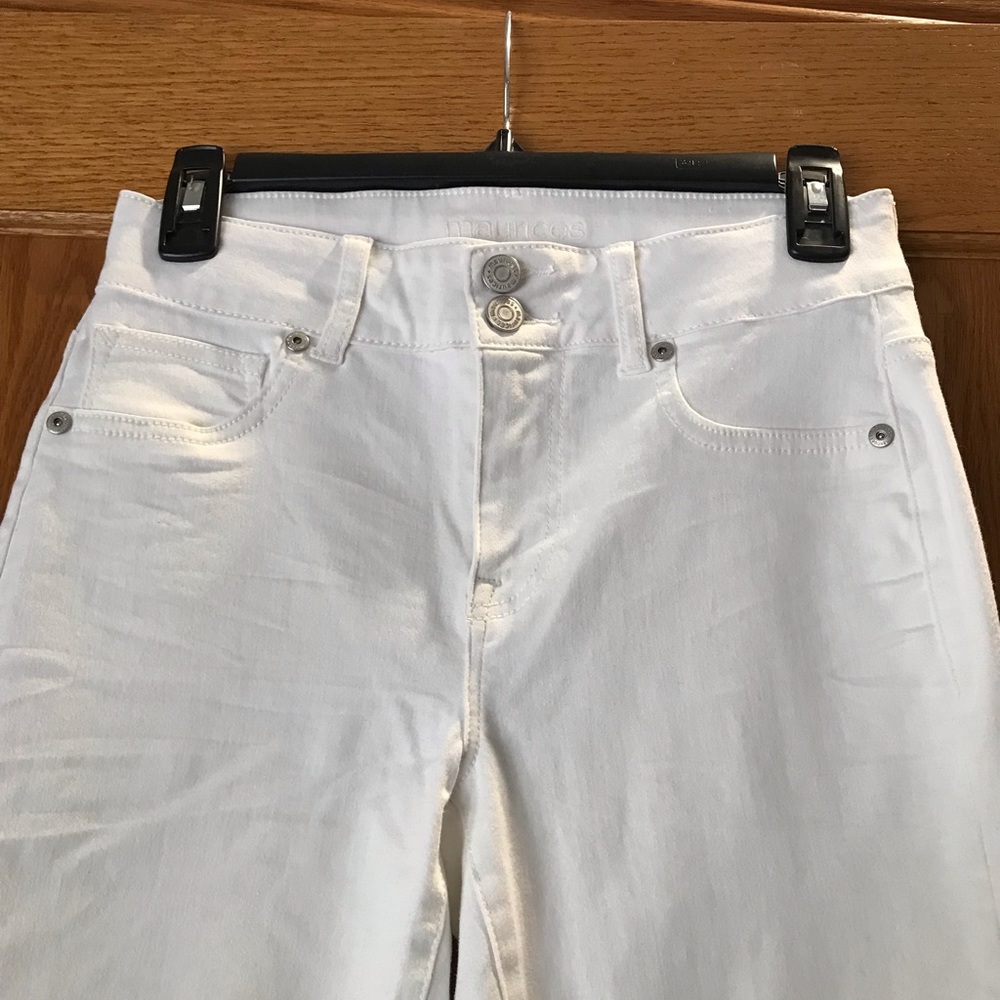 Maurices, white, high-rise jeggings